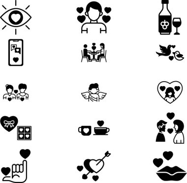 İzole edilmiş arkaplanlı Sevgililer Günü illüstrasyonu 