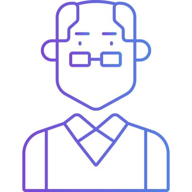 Ayrı bir geçmişi olan büyükbaba illüstrasyonu 