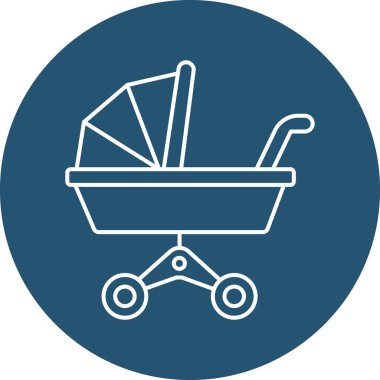   İzole edilmiş arkaplanı olan bebek beşiği çizimi 