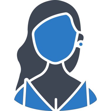 İzole edilmiş arka plana sahip kadın illüstrasyonu 