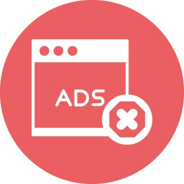 İzole edilmiş arkaplan ile Ad Bloğu illüstrasyonu 