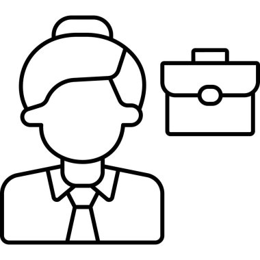 İzole edilmiş bir geçmişi olan iş kadını illüstrasyonu 