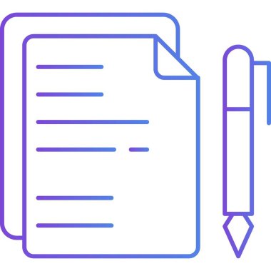 İzole edilmiş arkaplan ile makale yazma illüstrasyonu 