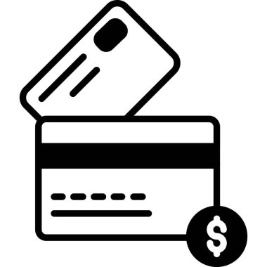 İzole edilmiş arkaplan ile Kart Ödeme illüstrasyonu 