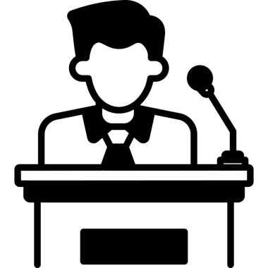 İzole edilmiş arkaplanı olan sözcü illüName 