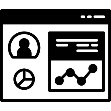 İzole edilmiş arkaplan ile çevrimiçi İstatistik illüstrasyonu 