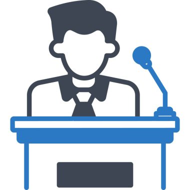 İzole edilmiş arkaplanı olan sözcü illüName 