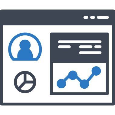 İzole edilmiş arkaplan ile çevrimiçi İstatistik illüstrasyonu 