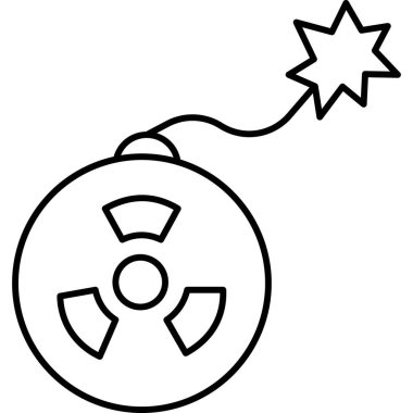 İzole edilmiş arkaplana sahip bomba illüstrasyonu 