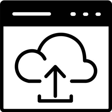 İzole edilmiş arkaplana sahip bulut gönderme illüstrasyonu 