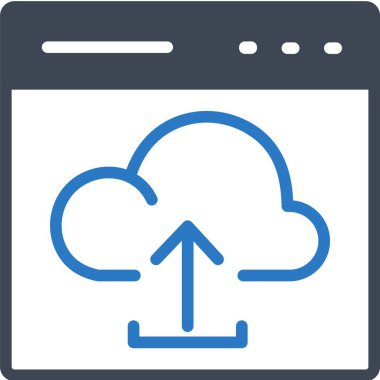 İzole edilmiş arkaplana sahip bulut gönderme illüstrasyonu 