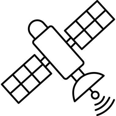 İzole edilmiş arkaplan ile uydu resimlemesi 