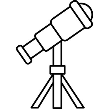   İzole edilmiş arkaplan ile teleskop illüstrasyonu 