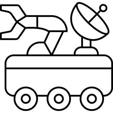  İzole edilmiş arkaplana sahip Uzay Aracı illüstrasyonu 