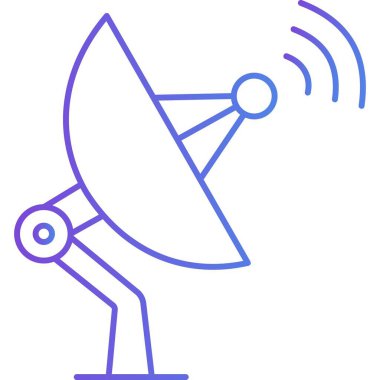  İzole edilmiş arkaplana sahip anten illüstrasyonu 