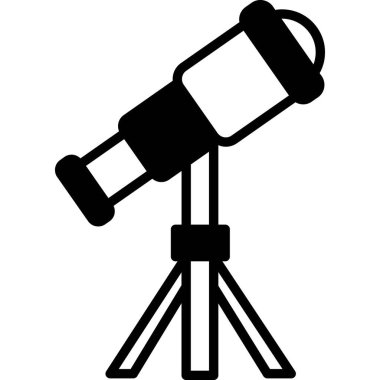 İzole edilmiş arkaplan ile teleskop illüstrasyonu 