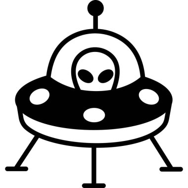  İzole edilmiş arkaplana sahip Ufo illüstrasyonu 