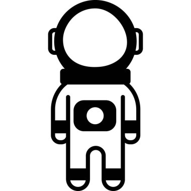 İzole edilmiş arka plana sahip astronot illüstrasyonu 