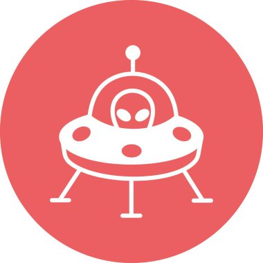   İzole edilmiş arkaplana sahip Ufo illüstrasyonu 