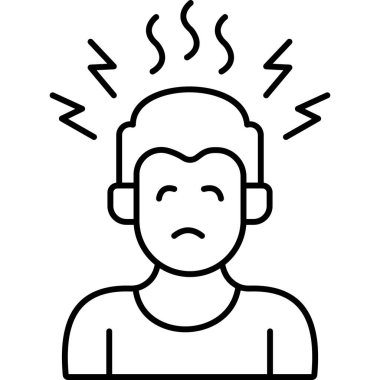 izole edilmiş arkaplan ile anksiyete çizimi 