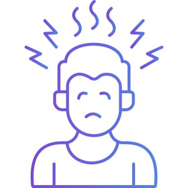 izole edilmiş arkaplan ile anksiyete çizimi 