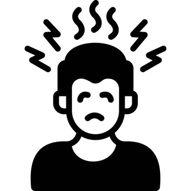 izole edilmiş arkaplan ile anksiyete çizimi 