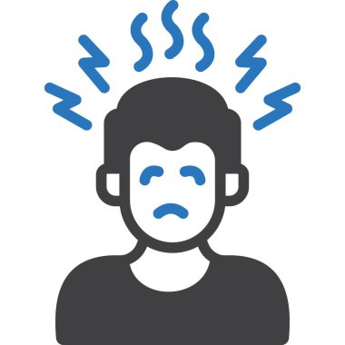 izole edilmiş arkaplan ile anksiyete çizimi 