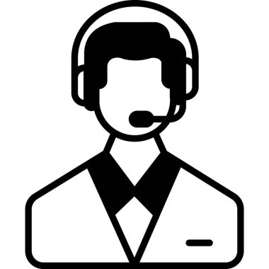  İzole edilmiş arkaplanı olan müşteri hizmetleri illüstrasyonu 