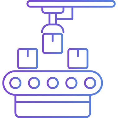 İzole edilmiş arkaplana sahip taşıyıcı bant illüstrasyonu 