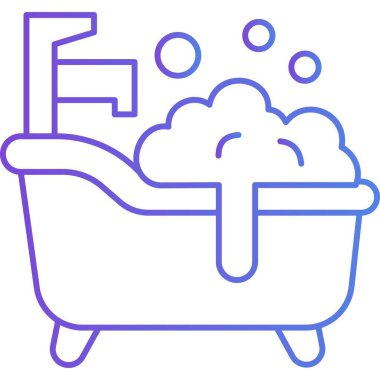 İzole edilmiş arkaplan ile banyo resimlemesi 