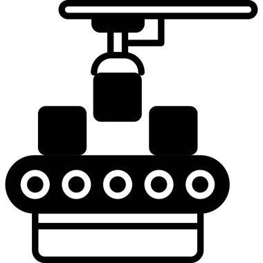 İzole edilmiş arkaplana sahip taşıyıcı bant illüstrasyonu 