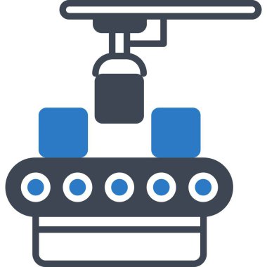 İzole edilmiş arkaplana sahip taşıyıcı bant illüstrasyonu 