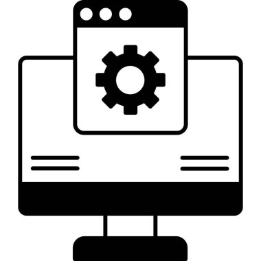 İzole edilmiş arkaplan ile yüz tanıma illüstrasyonu