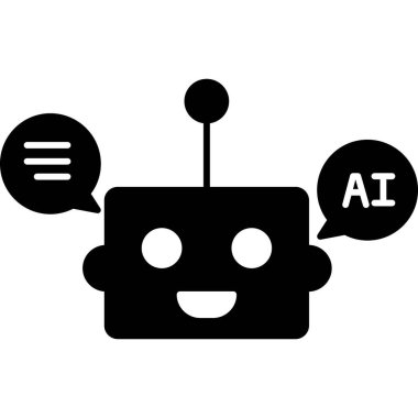 İzole edilmiş arkaplanı olan Robot Baş çizimi