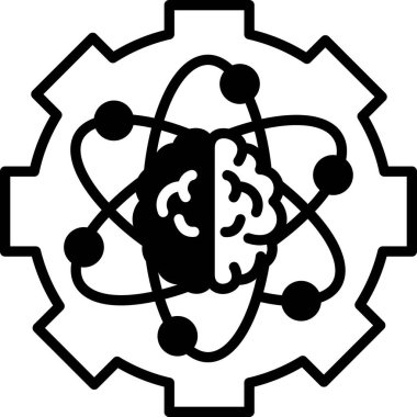 İzole edilmiş arkaplan ile Ai Beyin illüstrasyonu