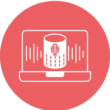 İzole edilmiş arkaplanı olan akıllı yardımcı illüstrasyon