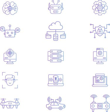 İzole edilmiş geçmişe sahip teknoloji illüstrasyonu