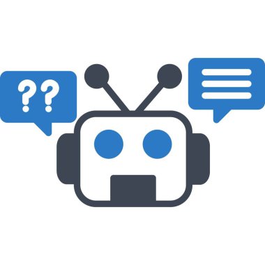  İzole edilmiş arkaplanı olan bir sohbet robotu. 