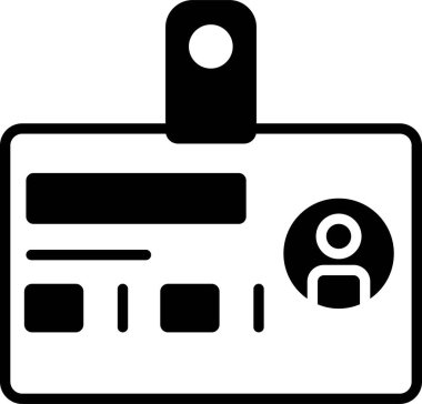   İzole edilmiş arkaplan ile kimlik kartı illüstrasyonu 