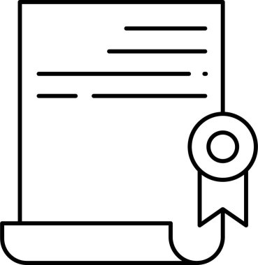    İzole edilmiş arkaplan ile Hukuki Sertifika illüstrasyonu 