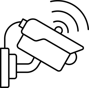  İzole edilmiş arkaplanı olan ccTV illüstrasyonu 