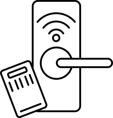 İzole edilmiş arkaplan ile Kart Anahtarı illüstrasyonu 