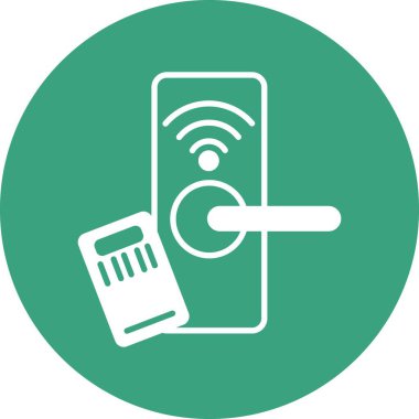 İzole edilmiş arkaplan ile Kart Anahtarı illüstrasyonu 