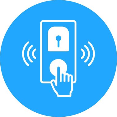  İzole edilmiş arka planı olan kapı zili illüstrasyonu 