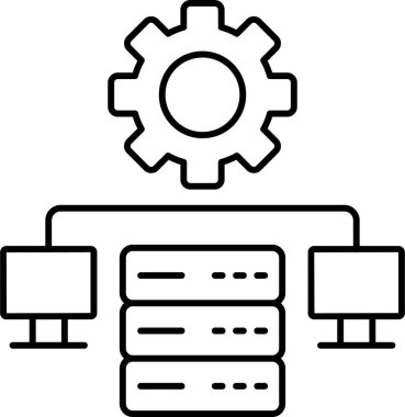 İzole edilmiş arkaplana sahip Bulut Hesaplama illüstrasyonu 