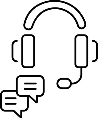  İzole edilmiş arkaplanı olan müşteri hizmetleri illüstrasyonu 