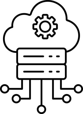 İzole edilmiş arkaplana sahip veri yönetimi illüstrasyonu 