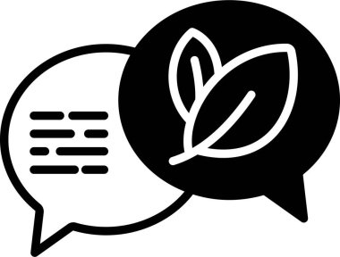    İzole edilmiş arkaplan ile eko sohbet illüstrasyonu 