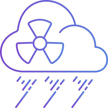  İzole edilmiş arkaplanı olan asidik yağmur illüstrasyonu 