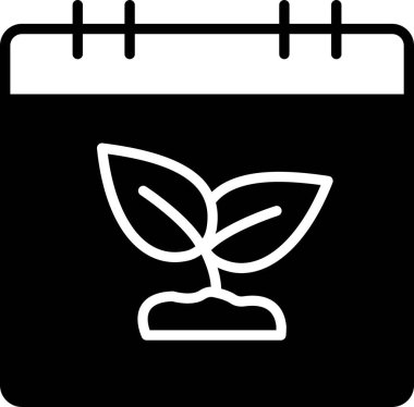 İzole edilmiş arkaplan ile eko takvim illüstrasyonu 